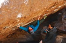 Bouldering in Hueco Tanks on 01/03/2020 with Blue Lizard Climbing and Yoga

Filename: SRM_20200103_1642091.jpg
Aperture: f/2.8
Shutter Speed: 1/320
Body: Canon EOS-1D Mark II
Lens: Canon EF 50mm f/1.8 II