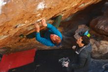 Bouldering in Hueco Tanks on 01/03/2020 with Blue Lizard Climbing and Yoga

Filename: SRM_20200103_1644560.jpg
Aperture: f/2.5
Shutter Speed: 1/320
Body: Canon EOS-1D Mark II
Lens: Canon EF 50mm f/1.8 II