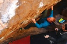 Bouldering in Hueco Tanks on 01/03/2020 with Blue Lizard Climbing and Yoga

Filename: SRM_20200103_1654010.jpg
Aperture: f/3.2
Shutter Speed: 1/250
Body: Canon EOS-1D Mark II
Lens: Canon EF 50mm f/1.8 II