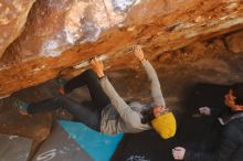 Bouldering in Hueco Tanks on 01/03/2020 with Blue Lizard Climbing and Yoga

Filename: SRM_20200103_1658430.jpg
Aperture: f/3.5
Shutter Speed: 1/250
Body: Canon EOS-1D Mark II
Lens: Canon EF 50mm f/1.8 II