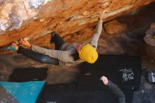 Bouldering in Hueco Tanks on 01/03/2020 with Blue Lizard Climbing and Yoga

Filename: SRM_20200103_1658510.jpg
Aperture: f/3.2
Shutter Speed: 1/250
Body: Canon EOS-1D Mark II
Lens: Canon EF 50mm f/1.8 II