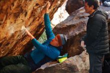 Bouldering in Hueco Tanks on 01/03/2020 with Blue Lizard Climbing and Yoga

Filename: SRM_20200103_1707390.jpg
Aperture: f/2.0
Shutter Speed: 1/250
Body: Canon EOS-1D Mark II
Lens: Canon EF 50mm f/1.8 II