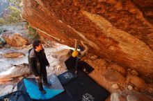 Bouldering in Hueco Tanks on 01/03/2020 with Blue Lizard Climbing and Yoga

Filename: SRM_20200103_1752310.jpg
Aperture: f/4.0
Shutter Speed: 1/250
Body: Canon EOS-1D Mark II
Lens: Canon EF 16-35mm f/2.8 L