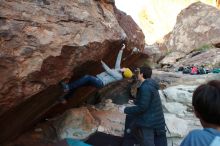 Bouldering in Hueco Tanks on 01/03/2020 with Blue Lizard Climbing and Yoga

Filename: SRM_20200103_1809200.jpg
Aperture: f/5.0
Shutter Speed: 1/200
Body: Canon EOS-1D Mark II
Lens: Canon EF 16-35mm f/2.8 L