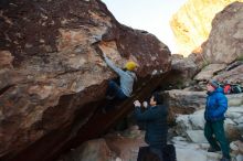 Bouldering in Hueco Tanks on 01/03/2020 with Blue Lizard Climbing and Yoga

Filename: SRM_20200103_1809290.jpg
Aperture: f/4.5
Shutter Speed: 1/250
Body: Canon EOS-1D Mark II
Lens: Canon EF 16-35mm f/2.8 L