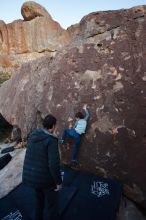 Bouldering in Hueco Tanks on 01/03/2020 with Blue Lizard Climbing and Yoga

Filename: SRM_20200103_1824320.jpg
Aperture: f/3.5
Shutter Speed: 1/200
Body: Canon EOS-1D Mark II
Lens: Canon EF 16-35mm f/2.8 L