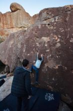 Bouldering in Hueco Tanks on 01/03/2020 with Blue Lizard Climbing and Yoga

Filename: SRM_20200103_1824350.jpg
Aperture: f/3.5
Shutter Speed: 1/200
Body: Canon EOS-1D Mark II
Lens: Canon EF 16-35mm f/2.8 L