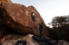 Bouldering in Hueco Tanks on 01/03/2020 with Blue Lizard Climbing and Yoga

Filename: SRM_20200103_1829320.jpg
Aperture: f/3.5
Shutter Speed: 1/125
Body: Canon EOS-1D Mark II
Lens: Canon EF 16-35mm f/2.8 L