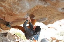 Bouldering in Hueco Tanks on 01/02/2020 with Blue Lizard Climbing and Yoga

Filename: SRM_20200102_1112260.jpg
Aperture: f/3.2
Shutter Speed: 1/250
Body: Canon EOS-1D Mark II
Lens: Canon EF 50mm f/1.8 II