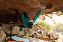 Bouldering in Hueco Tanks on 01/02/2020 with Blue Lizard Climbing and Yoga

Filename: SRM_20200102_1121480.jpg
Aperture: f/3.2
Shutter Speed: 1/250
Body: Canon EOS-1D Mark II
Lens: Canon EF 50mm f/1.8 II