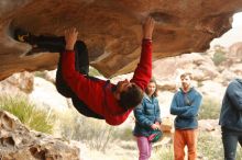 Bouldering in Hueco Tanks on 01/02/2020 with Blue Lizard Climbing and Yoga

Filename: SRM_20200102_1122570.jpg
Aperture: f/3.2
Shutter Speed: 1/250
Body: Canon EOS-1D Mark II
Lens: Canon EF 50mm f/1.8 II