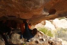 Bouldering in Hueco Tanks on 01/02/2020 with Blue Lizard Climbing and Yoga

Filename: SRM_20200102_1126410.jpg
Aperture: f/3.2
Shutter Speed: 1/250
Body: Canon EOS-1D Mark II
Lens: Canon EF 50mm f/1.8 II