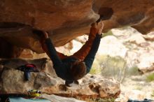 Bouldering in Hueco Tanks on 01/02/2020 with Blue Lizard Climbing and Yoga

Filename: SRM_20200102_1126580.jpg
Aperture: f/3.2
Shutter Speed: 1/250
Body: Canon EOS-1D Mark II
Lens: Canon EF 50mm f/1.8 II