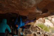 Bouldering in Hueco Tanks on 01/02/2020 with Blue Lizard Climbing and Yoga

Filename: SRM_20200102_1131470.jpg
Aperture: f/3.2
Shutter Speed: 1/250
Body: Canon EOS-1D Mark II
Lens: Canon EF 50mm f/1.8 II