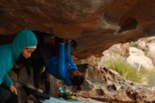 Bouldering in Hueco Tanks on 01/02/2020 with Blue Lizard Climbing and Yoga

Filename: SRM_20200102_1132040.jpg
Aperture: f/3.2
Shutter Speed: 1/250
Body: Canon EOS-1D Mark II
Lens: Canon EF 50mm f/1.8 II