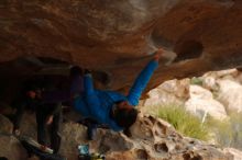 Bouldering in Hueco Tanks on 01/02/2020 with Blue Lizard Climbing and Yoga

Filename: SRM_20200102_1132120.jpg
Aperture: f/3.2
Shutter Speed: 1/250
Body: Canon EOS-1D Mark II
Lens: Canon EF 50mm f/1.8 II