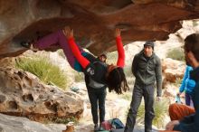 Bouldering in Hueco Tanks on 01/02/2020 with Blue Lizard Climbing and Yoga

Filename: SRM_20200102_1134000.jpg
Aperture: f/3.2
Shutter Speed: 1/250
Body: Canon EOS-1D Mark II
Lens: Canon EF 50mm f/1.8 II