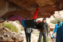 Bouldering in Hueco Tanks on 01/02/2020 with Blue Lizard Climbing and Yoga

Filename: SRM_20200102_1134011.jpg
Aperture: f/3.2
Shutter Speed: 1/250
Body: Canon EOS-1D Mark II
Lens: Canon EF 50mm f/1.8 II