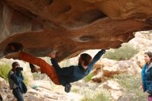 Bouldering in Hueco Tanks on 01/02/2020 with Blue Lizard Climbing and Yoga

Filename: SRM_20200102_1135400.jpg
Aperture: f/3.2
Shutter Speed: 1/250
Body: Canon EOS-1D Mark II
Lens: Canon EF 50mm f/1.8 II