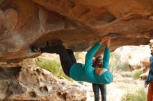 Bouldering in Hueco Tanks on 01/02/2020 with Blue Lizard Climbing and Yoga

Filename: SRM_20200102_1139441.jpg
Aperture: f/3.2
Shutter Speed: 1/250
Body: Canon EOS-1D Mark II
Lens: Canon EF 50mm f/1.8 II