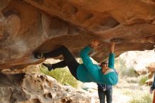 Bouldering in Hueco Tanks on 01/02/2020 with Blue Lizard Climbing and Yoga

Filename: SRM_20200102_1139460.jpg
Aperture: f/3.2
Shutter Speed: 1/250
Body: Canon EOS-1D Mark II
Lens: Canon EF 50mm f/1.8 II