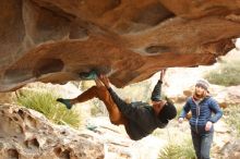 Bouldering in Hueco Tanks on 01/02/2020 with Blue Lizard Climbing and Yoga

Filename: SRM_20200102_1141490.jpg
Aperture: f/3.2
Shutter Speed: 1/250
Body: Canon EOS-1D Mark II
Lens: Canon EF 50mm f/1.8 II