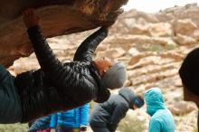 Bouldering in Hueco Tanks on 01/02/2020 with Blue Lizard Climbing and Yoga

Filename: SRM_20200102_1144190.jpg
Aperture: f/3.2
Shutter Speed: 1/250
Body: Canon EOS-1D Mark II
Lens: Canon EF 50mm f/1.8 II