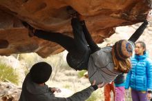 Bouldering in Hueco Tanks on 01/02/2020 with Blue Lizard Climbing and Yoga

Filename: SRM_20200102_1146020.jpg
Aperture: f/3.2
Shutter Speed: 1/250
Body: Canon EOS-1D Mark II
Lens: Canon EF 50mm f/1.8 II