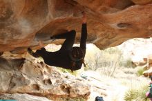 Bouldering in Hueco Tanks on 01/02/2020 with Blue Lizard Climbing and Yoga

Filename: SRM_20200102_1151080.jpg
Aperture: f/3.2
Shutter Speed: 1/250
Body: Canon EOS-1D Mark II
Lens: Canon EF 50mm f/1.8 II