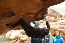 Bouldering in Hueco Tanks on 01/02/2020 with Blue Lizard Climbing and Yoga

Filename: SRM_20200102_1151320.jpg
Aperture: f/4.0
Shutter Speed: 1/250
Body: Canon EOS-1D Mark II
Lens: Canon EF 50mm f/1.8 II