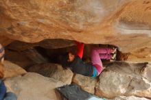 Bouldering in Hueco Tanks on 01/02/2020 with Blue Lizard Climbing and Yoga

Filename: SRM_20200102_1153070.jpg
Aperture: f/2.8
Shutter Speed: 1/200
Body: Canon EOS-1D Mark II
Lens: Canon EF 50mm f/1.8 II