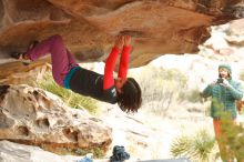 Bouldering in Hueco Tanks on 01/02/2020 with Blue Lizard Climbing and Yoga

Filename: SRM_20200102_1153420.jpg
Aperture: f/3.2
Shutter Speed: 1/250
Body: Canon EOS-1D Mark II
Lens: Canon EF 50mm f/1.8 II