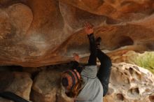 Bouldering in Hueco Tanks on 01/02/2020 with Blue Lizard Climbing and Yoga

Filename: SRM_20200102_1157160.jpg
Aperture: f/3.2
Shutter Speed: 1/250
Body: Canon EOS-1D Mark II
Lens: Canon EF 50mm f/1.8 II