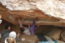 Bouldering in Hueco Tanks on 01/02/2020 with Blue Lizard Climbing and Yoga

Filename: SRM_20200102_1206050.jpg
Aperture: f/3.2
Shutter Speed: 1/250
Body: Canon EOS-1D Mark II
Lens: Canon EF 50mm f/1.8 II