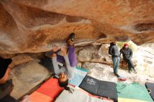 Bouldering in Hueco Tanks on 01/02/2020 with Blue Lizard Climbing and Yoga

Filename: SRM_20200102_1233130.jpg
Aperture: f/4.0
Shutter Speed: 1/250
Body: Canon EOS-1D Mark II
Lens: Canon EF 16-35mm f/2.8 L