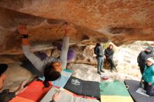 Bouldering in Hueco Tanks on 01/02/2020 with Blue Lizard Climbing and Yoga

Filename: SRM_20200102_1233210.jpg
Aperture: f/4.5
Shutter Speed: 1/250
Body: Canon EOS-1D Mark II
Lens: Canon EF 16-35mm f/2.8 L