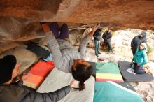 Bouldering in Hueco Tanks on 01/02/2020 with Blue Lizard Climbing and Yoga

Filename: SRM_20200102_1233300.jpg
Aperture: f/4.5
Shutter Speed: 1/250
Body: Canon EOS-1D Mark II
Lens: Canon EF 16-35mm f/2.8 L