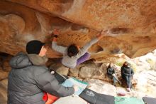 Bouldering in Hueco Tanks on 01/02/2020 with Blue Lizard Climbing and Yoga

Filename: SRM_20200102_1239500.jpg
Aperture: f/4.5
Shutter Speed: 1/250
Body: Canon EOS-1D Mark II
Lens: Canon EF 16-35mm f/2.8 L