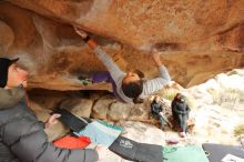 Bouldering in Hueco Tanks on 01/02/2020 with Blue Lizard Climbing and Yoga

Filename: SRM_20200102_1239530.jpg
Aperture: f/4.5
Shutter Speed: 1/250
Body: Canon EOS-1D Mark II
Lens: Canon EF 16-35mm f/2.8 L