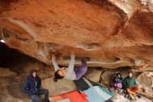 Bouldering in Hueco Tanks on 01/02/2020 with Blue Lizard Climbing and Yoga

Filename: SRM_20200102_1256450.jpg
Aperture: f/4.5
Shutter Speed: 1/250
Body: Canon EOS-1D Mark II
Lens: Canon EF 16-35mm f/2.8 L