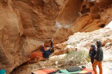 Bouldering in Hueco Tanks on 01/02/2020 with Blue Lizard Climbing and Yoga

Filename: SRM_20200102_1319030.jpg
Aperture: f/5.0
Shutter Speed: 1/250
Body: Canon EOS-1D Mark II
Lens: Canon EF 16-35mm f/2.8 L