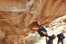 Bouldering in Hueco Tanks on 01/02/2020 with Blue Lizard Climbing and Yoga

Filename: SRM_20200102_1319350.jpg
Aperture: f/5.0
Shutter Speed: 1/250
Body: Canon EOS-1D Mark II
Lens: Canon EF 16-35mm f/2.8 L