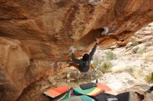 Bouldering in Hueco Tanks on 01/02/2020 with Blue Lizard Climbing and Yoga

Filename: SRM_20200102_1320350.jpg
Aperture: f/5.6
Shutter Speed: 1/250
Body: Canon EOS-1D Mark II
Lens: Canon EF 16-35mm f/2.8 L