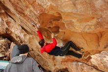 Bouldering in Hueco Tanks on 01/02/2020 with Blue Lizard Climbing and Yoga

Filename: SRM_20200102_1322070.jpg
Aperture: f/4.0
Shutter Speed: 1/250
Body: Canon EOS-1D Mark II
Lens: Canon EF 16-35mm f/2.8 L