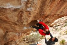 Bouldering in Hueco Tanks on 01/02/2020 with Blue Lizard Climbing and Yoga

Filename: SRM_20200102_1322490.jpg
Aperture: f/5.6
Shutter Speed: 1/250
Body: Canon EOS-1D Mark II
Lens: Canon EF 16-35mm f/2.8 L