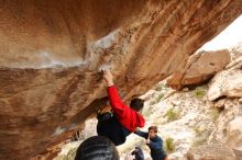 Bouldering in Hueco Tanks on 01/02/2020 with Blue Lizard Climbing and Yoga

Filename: SRM_20200102_1323370.jpg
Aperture: f/5.6
Shutter Speed: 1/250
Body: Canon EOS-1D Mark II
Lens: Canon EF 16-35mm f/2.8 L