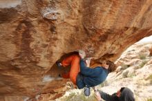 Bouldering in Hueco Tanks on 01/02/2020 with Blue Lizard Climbing and Yoga

Filename: SRM_20200102_1326150.jpg
Aperture: f/5.0
Shutter Speed: 1/250
Body: Canon EOS-1D Mark II
Lens: Canon EF 16-35mm f/2.8 L