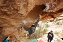 Bouldering in Hueco Tanks on 01/02/2020 with Blue Lizard Climbing and Yoga

Filename: SRM_20200102_1329190.jpg
Aperture: f/4.5
Shutter Speed: 1/250
Body: Canon EOS-1D Mark II
Lens: Canon EF 16-35mm f/2.8 L