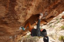 Bouldering in Hueco Tanks on 01/02/2020 with Blue Lizard Climbing and Yoga

Filename: SRM_20200102_1329270.jpg
Aperture: f/5.0
Shutter Speed: 1/250
Body: Canon EOS-1D Mark II
Lens: Canon EF 16-35mm f/2.8 L