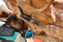 Bouldering in Hueco Tanks on 01/02/2020 with Blue Lizard Climbing and Yoga

Filename: SRM_20200102_1331560.jpg
Aperture: f/3.5
Shutter Speed: 1/250
Body: Canon EOS-1D Mark II
Lens: Canon EF 16-35mm f/2.8 L